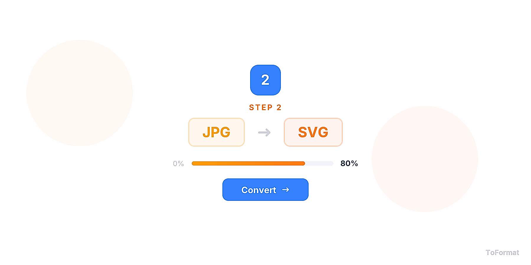 Step 2 — converting JPG to SVG, quality settings for JPG to SVG on ToFormat