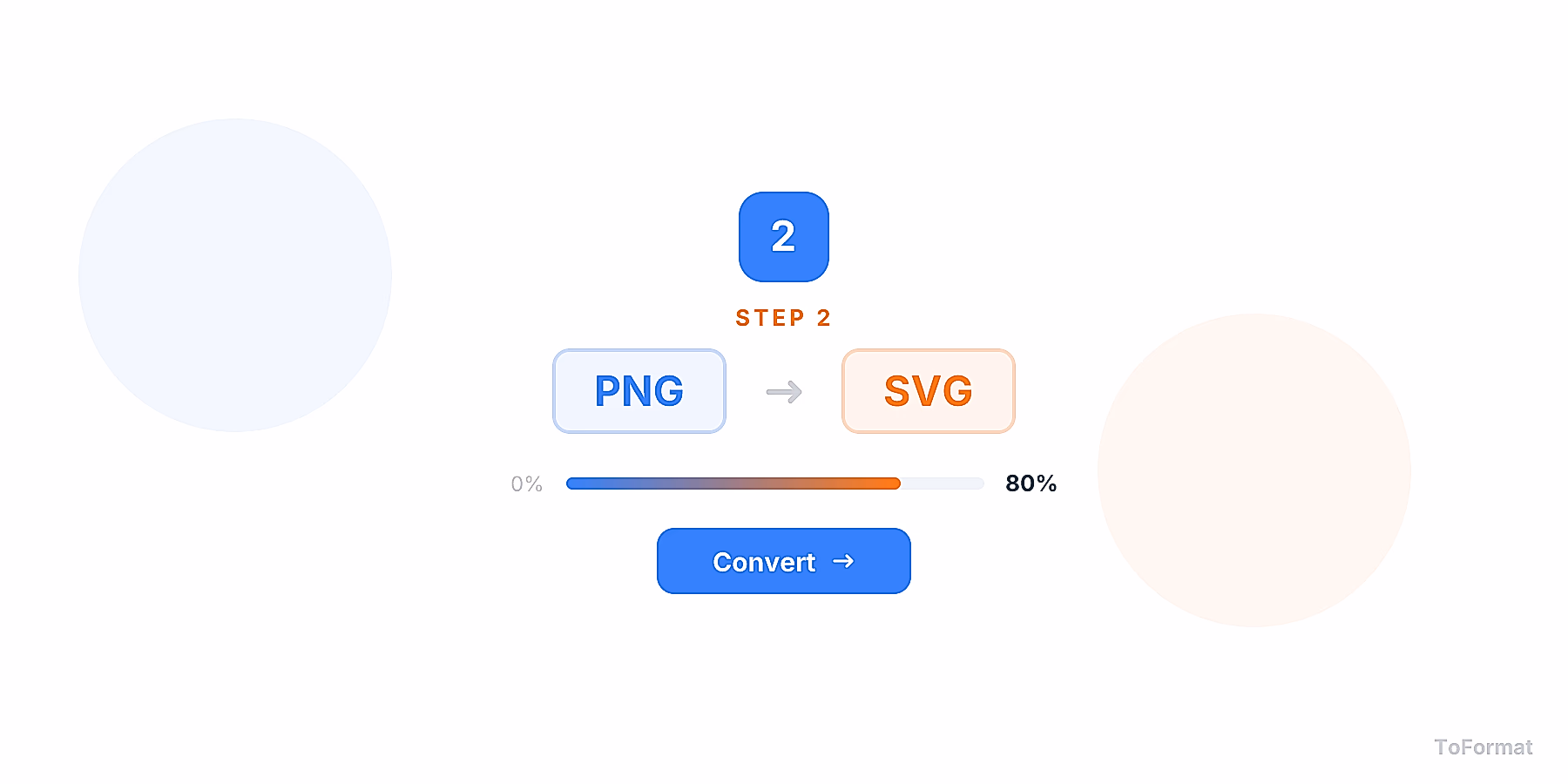 Step 2 — converting PNG to SVG, quality settings for PNG to SVG on ToFormat