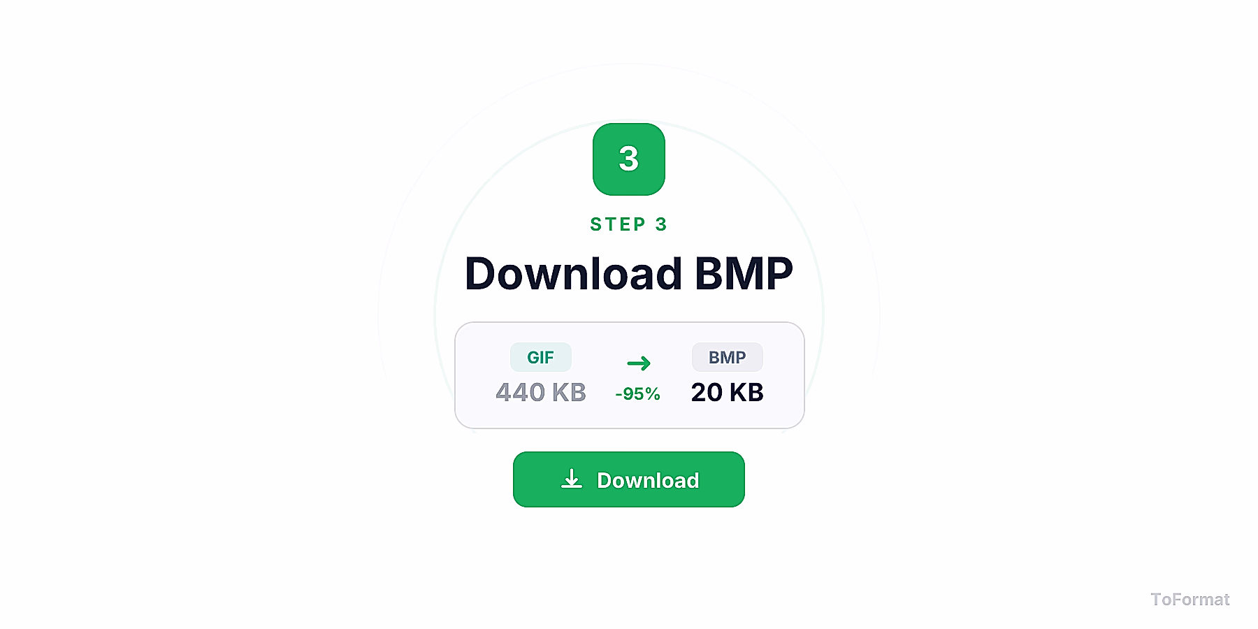 Step 3 — downloading converted BMP file after GIF to BMP conversion on ToFormat